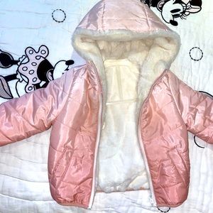 Light Pink Soft fur puffer